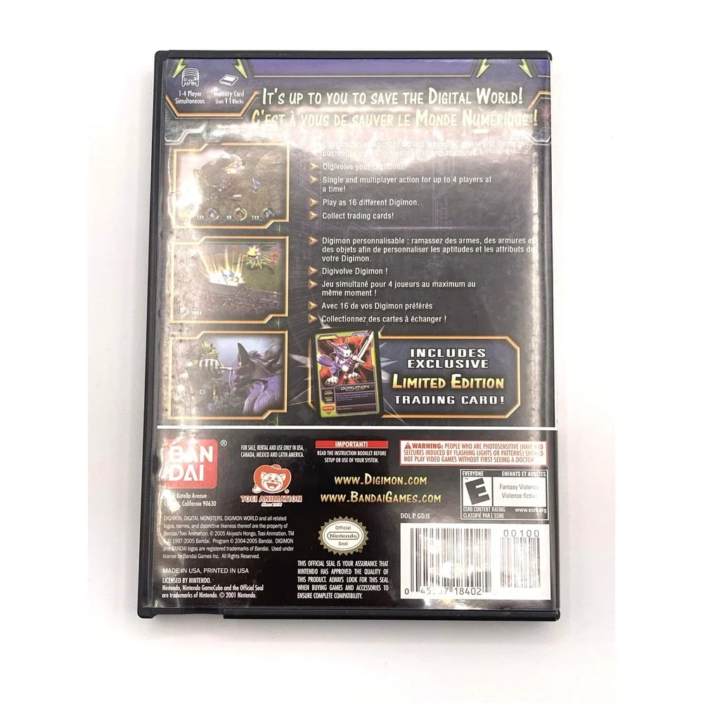 Digimon World 4 (Nintendo GameCube, 2005) NO MANUAL